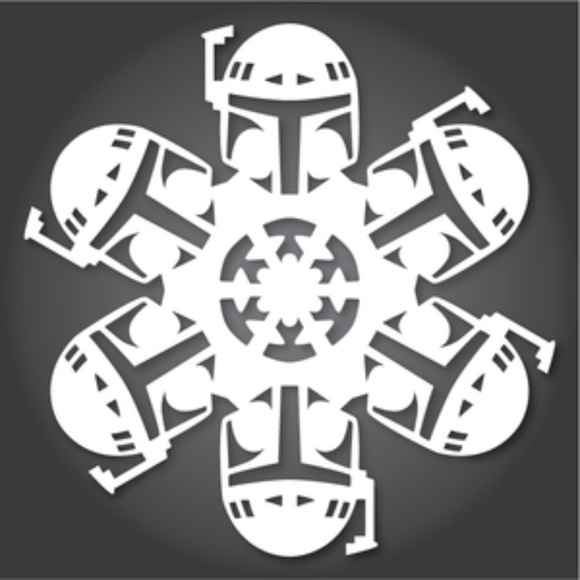 Galaxy Paper Snowflakes x 4 | Space Decor | Snowflake Garland | Star Wars - Picture 4 of 14